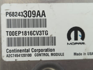 2016-2017 Dodge Challenger PCM Engine Control Computer ECU ECM PCU OEM P/N:P68243309AA P68243309AB Fits Fits 2016 2017 OEM Used Auto Parts