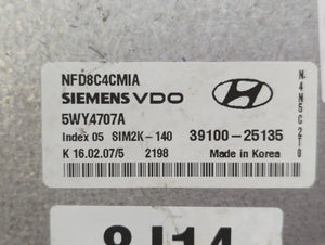 2006-2008 Hyundai Sonata PCM Engine Control Computer ECU ECM PCU OEM P/N:39100-25135 39100-25131 Fits Fits 2006 2007 2008 OEM Used Auto Parts