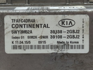 2015 Kia Optima PCM Engine Control Computer ECU ECM PCU OEM P/N:39108-2GBJ2 39138-2GBJ2 Fits OEM Used Auto Parts