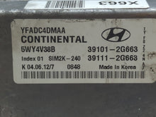 2011-2014 Hyundai Sonata PCM Engine Control Computer ECU ECM PCU OEM P/N:39111-2G663 39101-2G663 Fits Fits 2011 2012 2013 2014 OEM Used Auto Parts