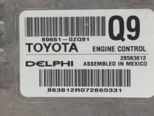 2017-2019 Toyota Corolla PCM Engine Control Computer ECU ECM PCU OEM P/N:89661-0ZQ91 Fits Fits 2017 2018 2019 OEM Used Auto Parts