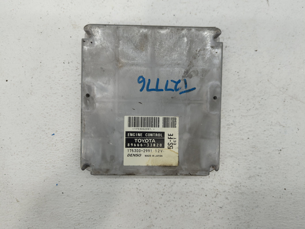 2000 Toyota Camry PCM Engine Control Computer ECU ECM PCU OEM P/N:89666-06120 89666-33020, 89666-33021, 89666-06041 Fits OEM Used Auto Parts