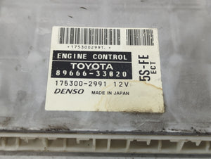 2000 Toyota Camry PCM Engine Control Computer ECU ECM PCU OEM P/N:89666-06120 89666-33020, 89666-33021, 89666-06041 Fits OEM Used Auto Parts