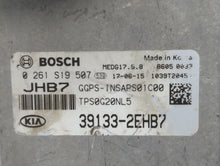 2018 Kia Soul PCM Engine Control Computer ECU ECM PCU OEM P/N:39133-2EHB7 Fits OEM Used Auto Parts