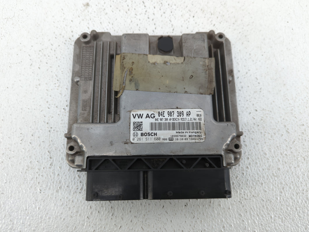 2016-2017 Volkswagen Jetta PCM Engine Control Computer ECU ECM PCU OEM P/N:04E 907 309 B 04E 907 309 AP Fits Fits 2016 2017 OEM Used Auto Parts