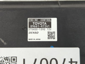 2010 Toyota Prius PCM Engine Control Computer ECU ECM PCU OEM P/N:89661-47261 89661-47262 Fits OEM Used Auto Parts