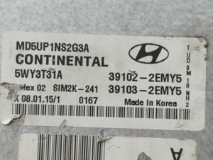 2015 Hyundai Elantra PCM Engine Control Computer ECU ECM PCU OEM P/N:39103-2EMY5 39102-2EMY5 Fits OEM Used Auto Parts