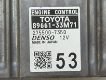 2013-2014 Lexus Es350 PCM Engine Control Computer ECU ECM PCU OEM P/N:89661-33M70 89661-33M71 Fits Fits 2013 2014 OEM Used Auto Parts