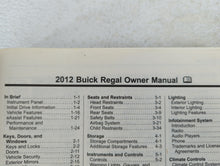 2012 Buick Regal Owners Manual Book Guide OEM Used Auto Parts