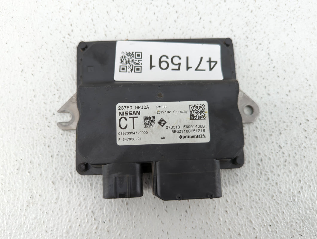 2018 Nissan Pathfinder PCM Engine Control Computer ECU ECM PCU OEM P/N:23750 9PJ1A 237F0 9PJ0A Fits Fits 2019 2020 OEM Used Auto Parts