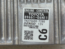 2015 Toyota Camry PCM Engine Control Computer ECU ECM PCU OEM P/N:89661-06N10 89661-06N11 Fits OEM Used Auto Parts