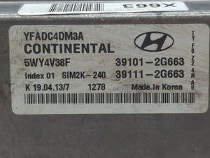 2011-2014 Hyundai Sonata PCM Engine Control Computer ECU ECM PCU OEM P/N:39111-2G663 39101-2G663 Fits Fits 2011 2012 2013 2014 OEM Used Auto Parts