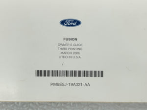 2006 Ford Fusion Owners Manual Book Guide OEM Used Auto Parts