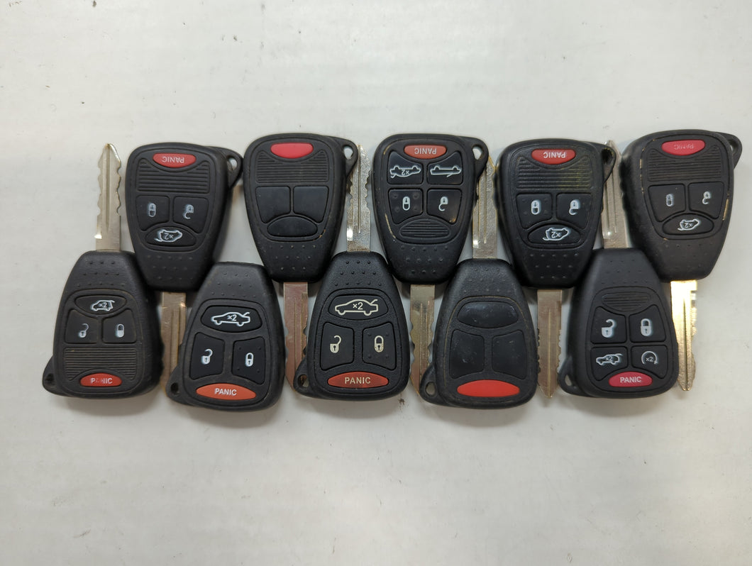 Lot of 10 Aftermarket Dodge/chrysler/jeep/ram Keyless Entry Remote Fob