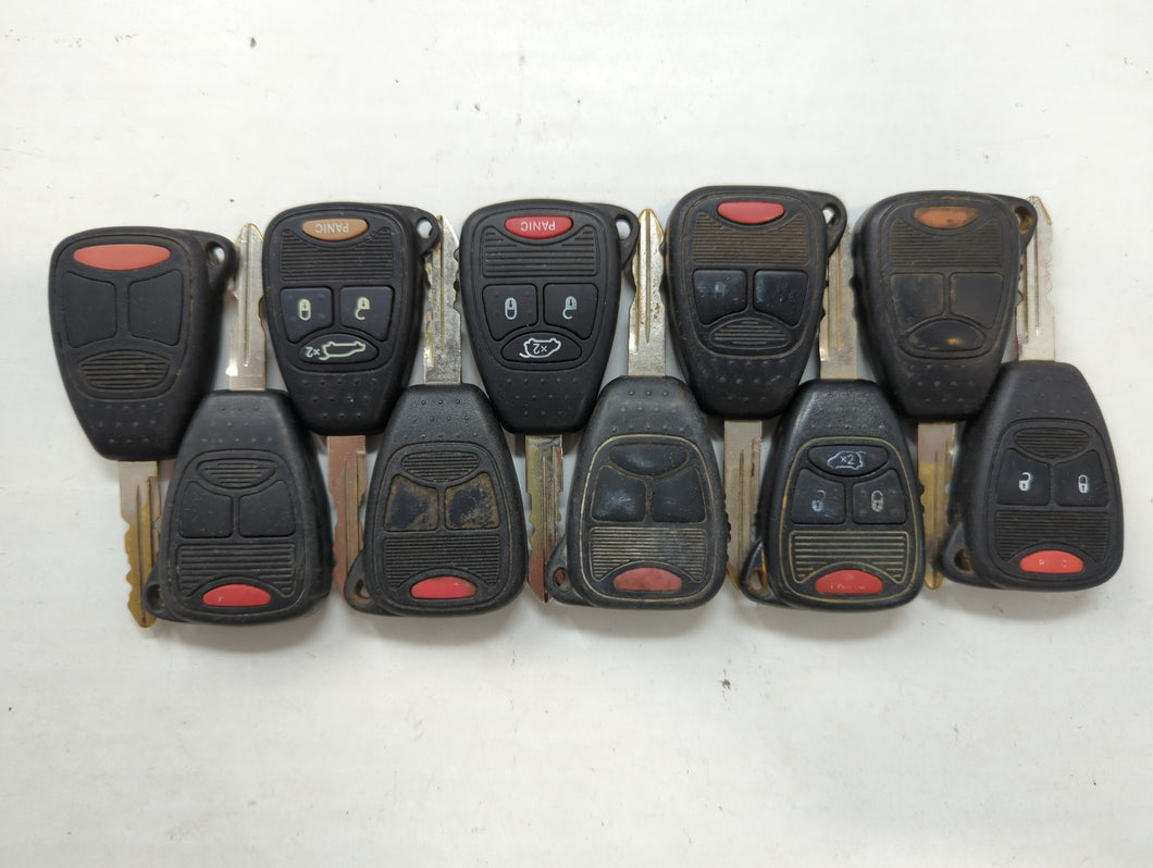 Lot of 10 Aftermarket Dodge/chrysler/jeep/ram Keyless Entry Remote Fob