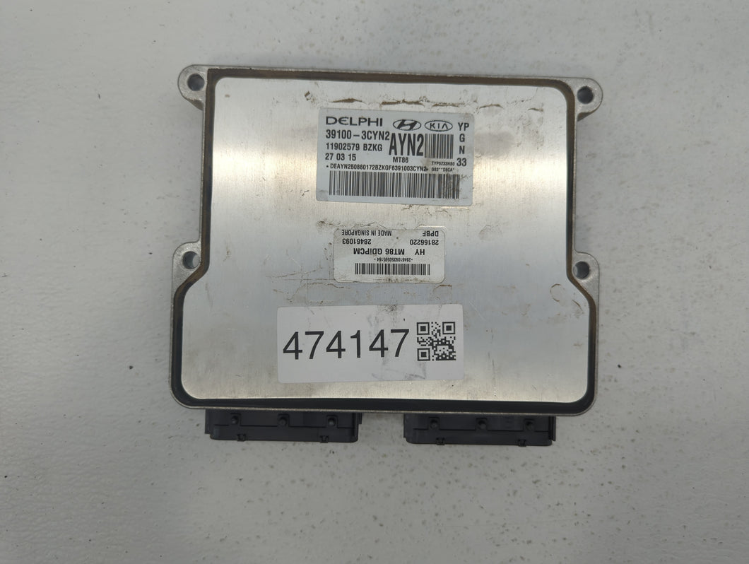 2016 Kia Sedona PCM Engine Control Computer ECU ECM PCU OEM P/N:39100-3CYN2 Fits OEM Used Auto Parts