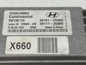 2011 Hyundai Sonata PCM Engine Control Computer ECU ECM PCU OEM P/N:39101-2G660 39111-2G660, 39111-2G670, 39101-2G670 Fits OEM Used Auto Parts