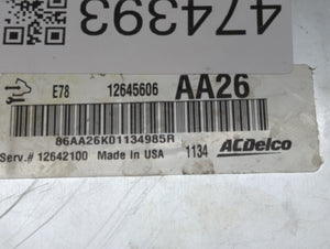 2011 Chevrolet Cruze PCM Engine Control Computer ECU ECM PCU OEM P/N:12642100 12645606, 12644081 Fits OEM Used Auto Parts