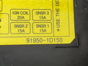 2007-2012 Kia Rondo Fusebox Fuse Box Panel Relay Module P/N:91950-1D150 Fits Fits 2007 2008 2009 2010 2011 2012 OEM Used Auto Parts