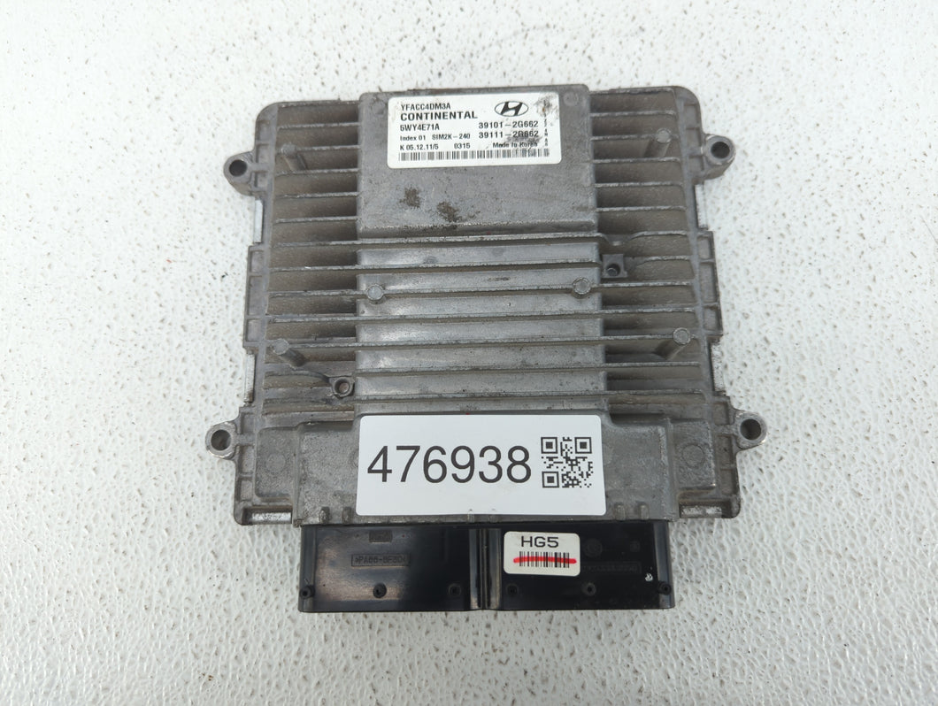 2011-2014 Hyundai Sonata PCM Engine Control Computer ECU ECM PCU OEM P/N:39111-2G662 39101-2G662 Fits Fits 2011 2012 2013 2014 OEM Used Auto Parts