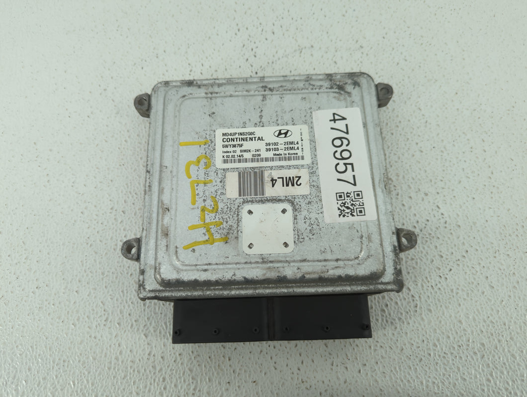 2014-2016 Hyundai Elantra PCM Engine Control Computer ECU ECM PCU OEM P/N:39103-2EML4 39102-2EML4 Fits Fits 2014 2015 2016 OEM Used Auto Parts