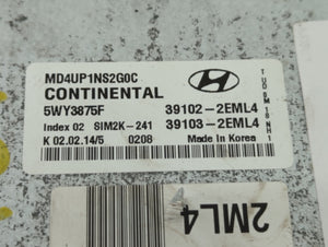 2014-2016 Hyundai Elantra PCM Engine Control Computer ECU ECM PCU OEM P/N:39103-2EML4 39102-2EML4 Fits Fits 2014 2015 2016 OEM Used Auto Parts