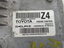 2015-2016 Toyota Corolla PCM Engine Control Computer ECU ECM PCU OEM P/N:89661-0Z640 Fits Fits 2015 2016 OEM Used Auto Parts