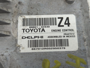 2015-2016 Toyota Corolla PCM Engine Control Computer ECU ECM PCU OEM P/N:89661-0Z640 Fits Fits 2015 2016 OEM Used Auto Parts