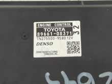 2013-2014 Toyota Sienna PCM Engine Control Computer ECU ECM PCU OEM P/N:89661-08371 89661-08370 Fits Fits 2013 2014 OEM Used Auto Parts