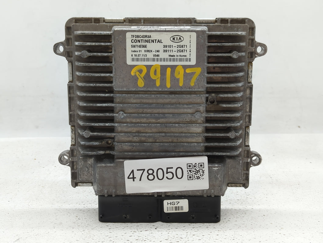 2011-2013 Kia Optima PCM Engine Control Computer ECU ECM PCU OEM P/N:39111-2G872 39101-2G872, 39131-2EHA7 Fits Fits 2011 2012 2013 OEM Used Auto Parts