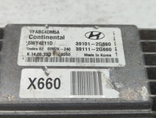 2011 Hyundai Sonata PCM Engine Control Computer ECU ECM PCU OEM P/N:39111-2G660 39101-2G660, 39111-2G670, 39101-2G670 Fits OEM Used Auto Parts