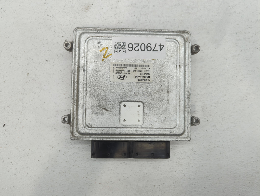 2011 Hyundai Sonata PCM Engine Control Computer ECU ECM PCU OEM P/N:39101-2G670 39111-2G670 Fits OEM Used Auto Parts