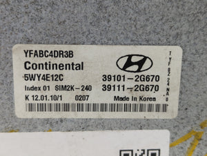 2011 Hyundai Sonata PCM Engine Control Computer ECU ECM PCU OEM P/N:39101-2G670 39111-2G670 Fits OEM Used Auto Parts