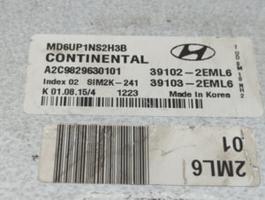 2014-2016 Hyundai Elantra PCM Engine Control Computer ECU ECM PCU OEM P/N:39103-2EML6 39102-2EML6 Fits Fits 2014 2015 2016 OEM Used Auto Parts