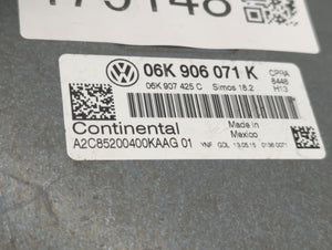 2015 Volkswagen Passat PCM Engine Control Computer ECU ECM PCU OEM P/N:06K 906 071 K Fits OEM Used Auto Parts