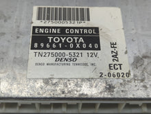 2003 Toyota Camry PCM Engine Control Computer ECU ECM PCU OEM P/N:89661-0X040 Fits OEM Used Auto Parts