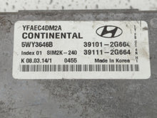 2011-2014 Hyundai Sonata PCM Engine Control Computer ECU ECM PCU OEM P/N:39111-2G663 39101-2G663 Fits Fits 2011 2012 2013 2014 OEM Used Auto Parts