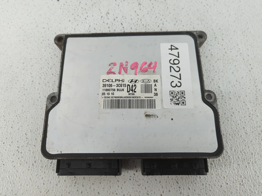 2009-2011 Hyundai Genesis PCM Engine Control Computer ECU ECM PCU OEM P/N:39106-3C615 Fits Fits 2009 2010 2011 OEM Used Auto Parts