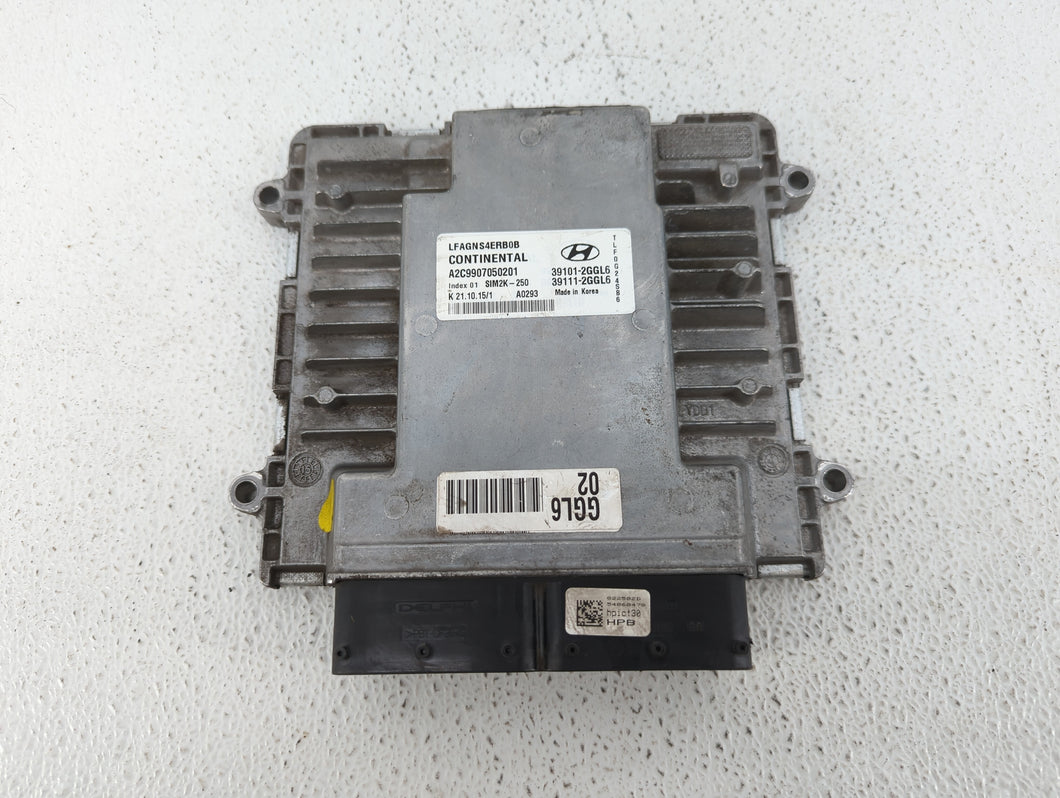 2015-2017 Hyundai Sonata PCM Engine Control Computer ECU ECM PCU OEM P/N:39111-2GGL0 39101-2GGL0 Fits Fits 2015 2016 2017 OEM Used Auto Parts