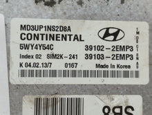 2011-2013 Hyundai Elantra PCM Engine Control Computer ECU ECM PCU OEM P/N:39103-2EMP3 39102-2EMP3 Fits Fits 2011 2012 2013 OEM Used Auto Parts