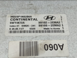 2011-2013 Hyundai Elantra PCM Engine Control Computer ECU ECM PCU OEM P/N:39103-2EMN3 39102-2EMN3 Fits Fits 2011 2012 2013 OEM Used Auto Parts