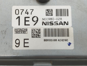 2014-2018 Nissan Versa PCM Engine Control Computer ECU ECM PCU OEM P/N:NEC980-028 NEC000-889 Fits Fits 2014 2015 2016 2017 2018 OEM Used Auto Parts