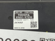 2014 Toyota Prius PCM Engine Control Computer ECU ECM PCU OEM P/N:89661-47590 Fits OEM Used Auto Parts