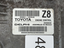 2014 Toyota Corolla PCM Engine Control Computer ECU ECM PCU OEM P/N:89661-0ZB41 89661-0ZB40 Fits OEM Used Auto Parts