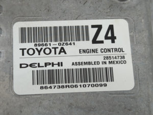 2016 Toyota Corolla PCM Engine Control Computer ECU ECM PCU OEM P/N:89661-0Z630 89661-0Z641, 89661-0Z640 Fits OEM Used Auto Parts