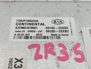 2016 Kia Forte PCM Engine Control Computer ECU ECM PCU OEM P/N:39103-2EXB2 39102-2EXB2 Fits OEM Used Auto Parts