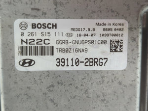 2015-2017 Hyundai Accent PCM Engine Control Computer ECU ECM PCU OEM P/N:39110-2BRB5 39110-2BRG5 Fits Fits 2015 2016 2017 OEM Used Auto Parts