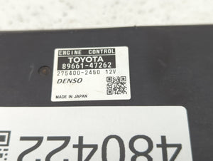 2010 Toyota Prius PCM Engine Control Computer ECU ECM PCU OEM P/N:89661-47261 89661-47262 Fits OEM Used Auto Parts