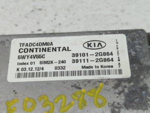 2011-2013 Kia Optima PCM Engine Control Computer ECU ECM PCU OEM P/N:39111-2G864 39101-2G864 Fits Fits 2011 2012 2013 OEM Used Auto Parts