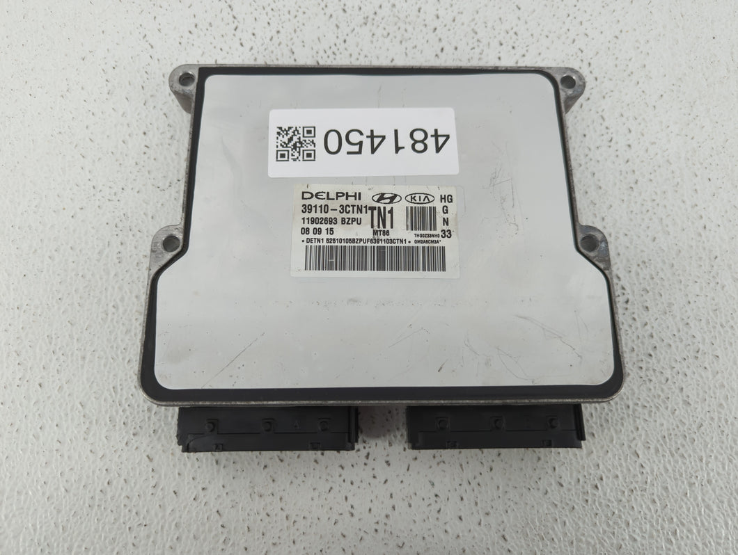 2015-2017 Hyundai Azera PCM Engine Control Computer ECU ECM PCU OEM P/N:39110-3CTN2 39110-3CTN1 Fits Fits 2015 2016 2017 OEM Used Auto Parts